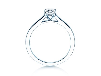 Engagement ring Cushion in 14K white gold with diamond 0.30ct G/SI