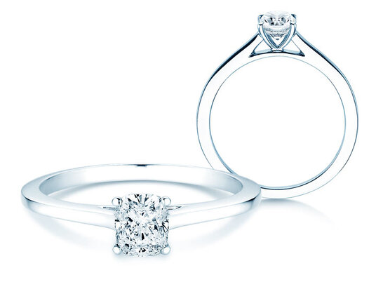Engagement ring Cushion Lab-grown diamond