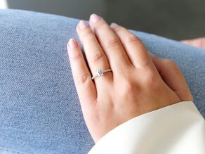 Engagement ring Elaine in 14K white gold with diamonds 0.86ct G/VS
