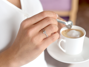 Engagement ring Elaine in 14K white gold with diamonds 0.86ct G/VS