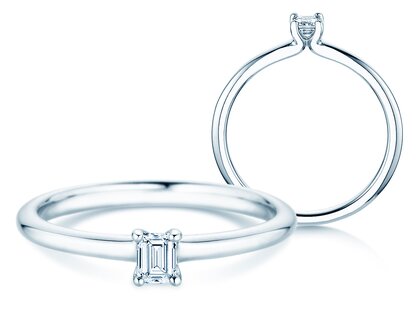 Engagement ring Emerald Clean