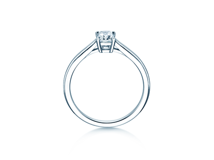 Engagement ring Emerald Cross in 9K white gold with lab-grown diamond 1.50ct E/VS