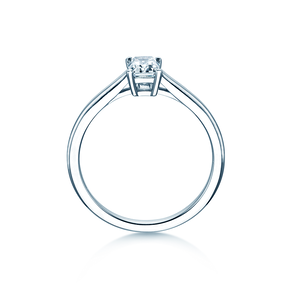 Engagement ring Emerald Cross in 9K white gold with lab-grown diamond 1.50ct E/VS