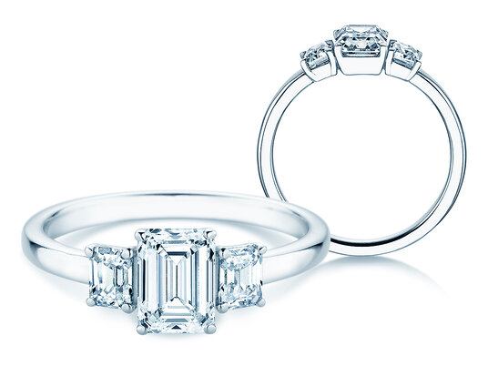 Engagement ring Emerald Eden Lab-grown diamond