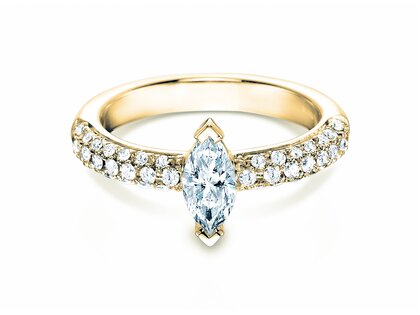 Engagement ring Louis in 18K yellow gold with diamonds 1.12ct G/SI