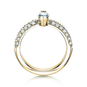 Engagement ring Louis in 18K yellow gold with diamonds 1.12ct G/SI