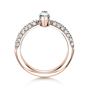 Engagement ring Louis in 18K rosé gold with diamonds 1.12ct G/SI