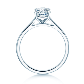 Engagement ring Oval Cut in 14K white gold with lab-grown diamond 2.00ct E/VS