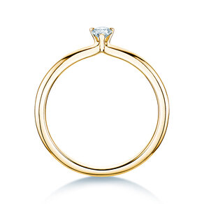 Engagement ring Pear Clean in 9K yellow gold with diamond 0.08ct G/SI