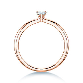 Engagement ring Pear Clean in 14K rosé gold with diamond 0.25ct G/SI