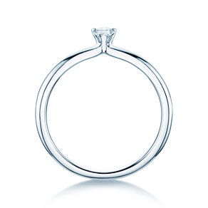 Engagement ring Pear Clean in 9K white gold with diamond 0.08ct G/SI