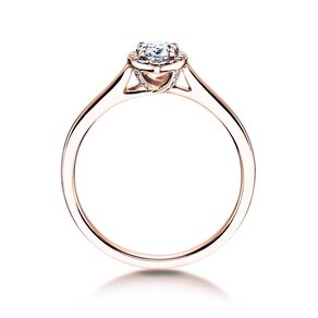 Engagement ring Pear Shape in 14K rosé gold with diamonds 0.50ct G/SI