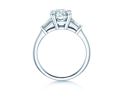 Engagement ring Brilliant Tapered Baguette  in 14K white gold with diamonds 0.41ct G/SI