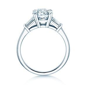 Engagement ring Brilliant Tapered Baguette  in 14K white gold with diamonds 0.41ct G/SI