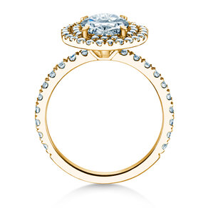 Engagement ring The Orbit in 9K yellow gold with lab-grown diamonds 0.94ct E/VS