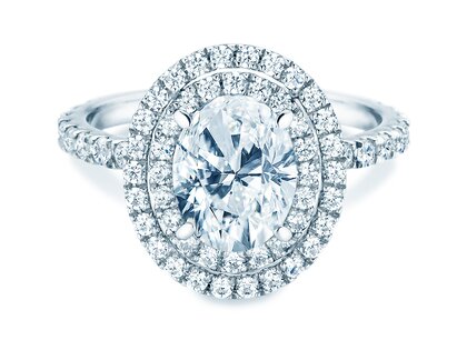 Engagement ring The Orbit in 14K white gold with lab-grown diamonds 0.94ct E/VS