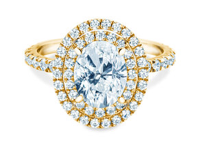 Engagement ring The Orbit in 9K yellow gold with lab-grown diamonds 0.94ct E/VS