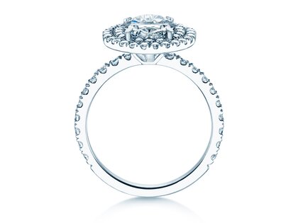 Engagement ring The Orbit in 14K white gold with lab-grown diamonds 0.94ct E/VS
