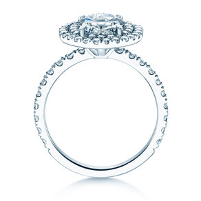 Engagement ring The Orbit in 14K white gold with lab-grown diamonds 0.94ct E/VS