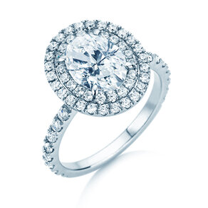Engagement ring The Orbit in 14K white gold with lab-grown diamonds 0.94ct E/VS