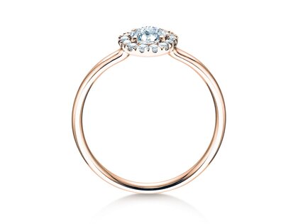 Engagement ring Flower in rose gold