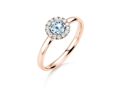 Engagement ring Flower in rose gold