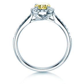 Engagement ring Halo Intense in 18K white gold with diamonds 0.78ct
