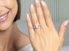 Engagement ring Pure Emotion in 9K yellow gold with diamonds 0.61ct G/SI