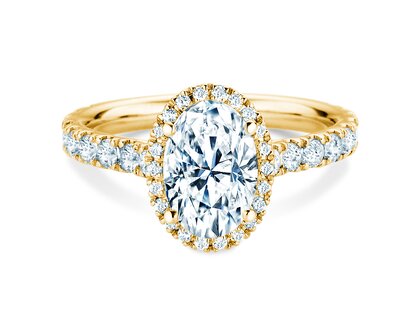Engagement ring Pure Emotion in 9K yellow gold with lab-grown diamonds 0.61ct E/VS