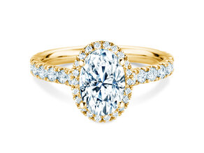 Engagement ring Pure Emotion in 9K yellow gold with lab-grown diamonds 0.61ct E/VS