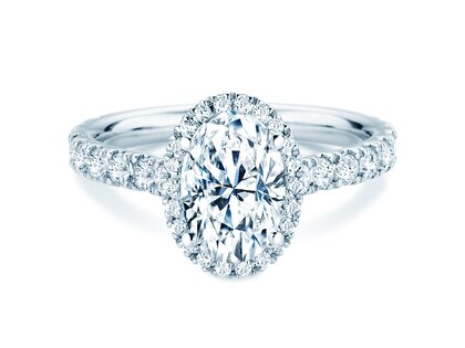 Engagement ring Pure Emotion in 9K white gold with lab-grown diamonds 0.61ct E/VS