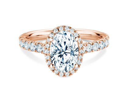 Engagement ring Pure Emotion in 14K rosé gold with diamonds 0.61ct G/SI
