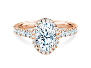 Engagement ring Pure Emotion in 14K rosé gold with diamonds 0.61ct G/SI