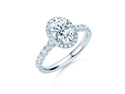 Engagement ring Pure Emotion in 9K white gold with lab-grown diamonds 0.61ct E/VS