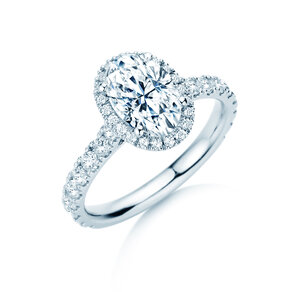 Engagement ring Pure Emotion in 9K white gold with lab-grown diamonds 0.61ct E/VS