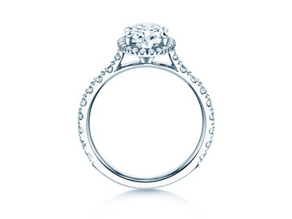 Engagement ring Pure Emotion in 9K white gold with lab-grown diamonds 0.61ct E/VS
