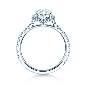 Engagement ring Pure Emotion in 9K white gold with lab-grown diamonds 0.61ct E/VS