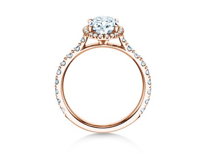 Engagement ring Pure Emotion in 14K rosé gold with diamonds 0.61ct G/SI