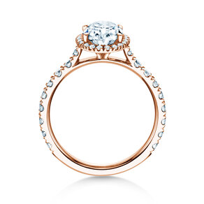 Engagement ring Pure Emotion in 14K rosé gold with diamonds 0.61ct G/SI