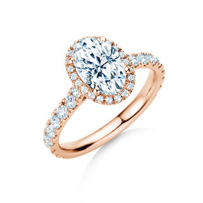 Engagement ring Pure Emotion in 14K rosé gold with diamonds 0.61ct G/SI