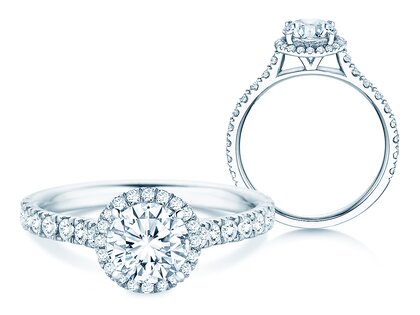 Engagement ring Pure Infinity in 18K white gold with diamonds 0.65ct G/SI