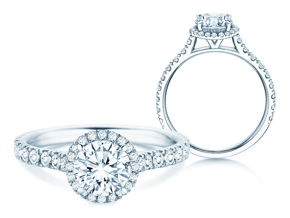 Engagement ring Pure Infinity in 18K white gold with diamonds 0.65ct G/SI