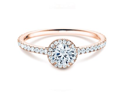 Engagement ring Pure Infinity in 18K rosé gold with diamonds 0.90ct G/SI