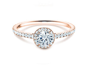 Engagement ring Pure Infinity in 18K rosé gold with diamonds 0.90ct G/SI