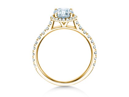 Engagement ring Pure Infinity in 9K yellow gold with lab-grown diamonds 0.65ct E/VS