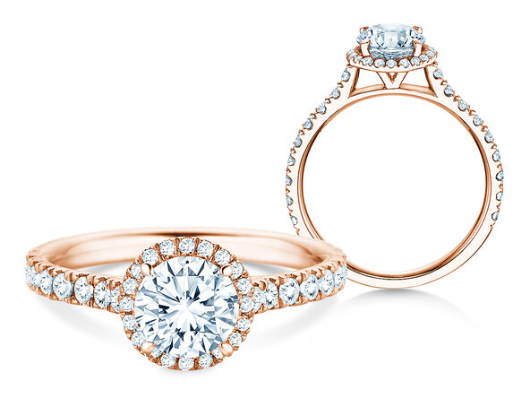 Engagement ring Pure Infinity in 18K rosé gold with diamonds 0.90ct G/SI