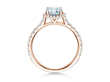 Engagement ring Pure Infinity in 18K rosé gold with diamonds 0.90ct G/SI