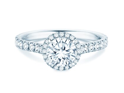 Engagement ring Pure Infinity in 18K white gold with diamonds 0.65ct G/SI