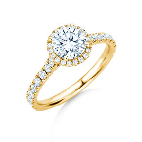 Engagement ring Pure Infinity in 9K yellow gold with lab-grown diamonds 0.65ct E/VS