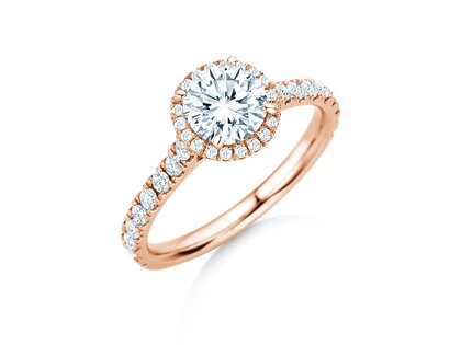 Engagement ring Pure Infinity in 18K rosé gold with diamonds 0.90ct G/SI